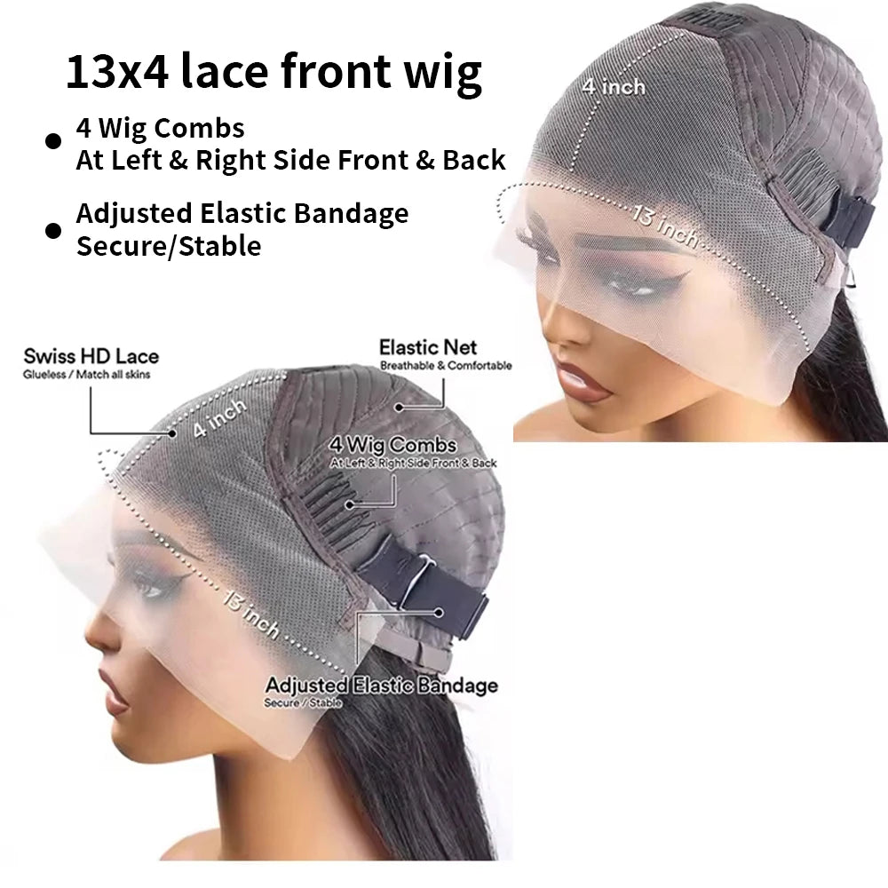 Highlight Curly Human Hair 13X4 Lace Front Wigs Human Hair 200 Density Pre Plucked Wig Water Wave Human Hair Wig For Black Women