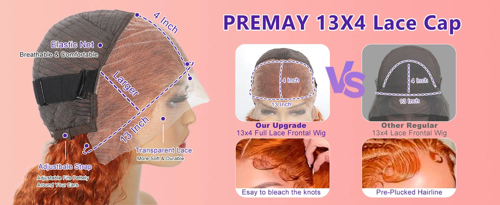 Curly Orange Ginger Brazilian Human Hair