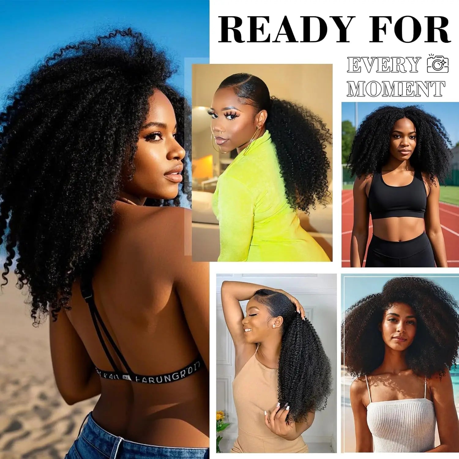 3 In 1 Half Wig Human Hair With Drawstring Kinky Straight Half Wig Ready To Go Comfortable Fit No Glue Needed Natural Hairline