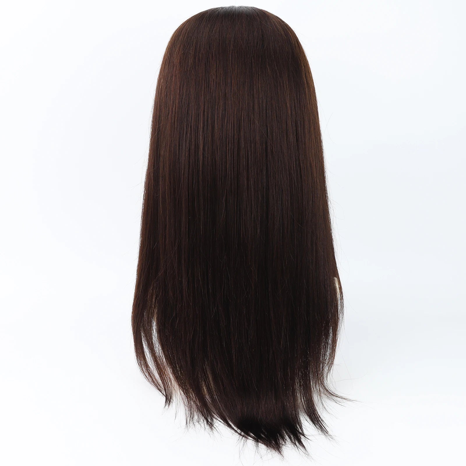 Layer Human Hair Wig for Women 6x6" Silk Base Wig with PU Around Medium Brown Hair Wig with Elastic Net Soft Breathable