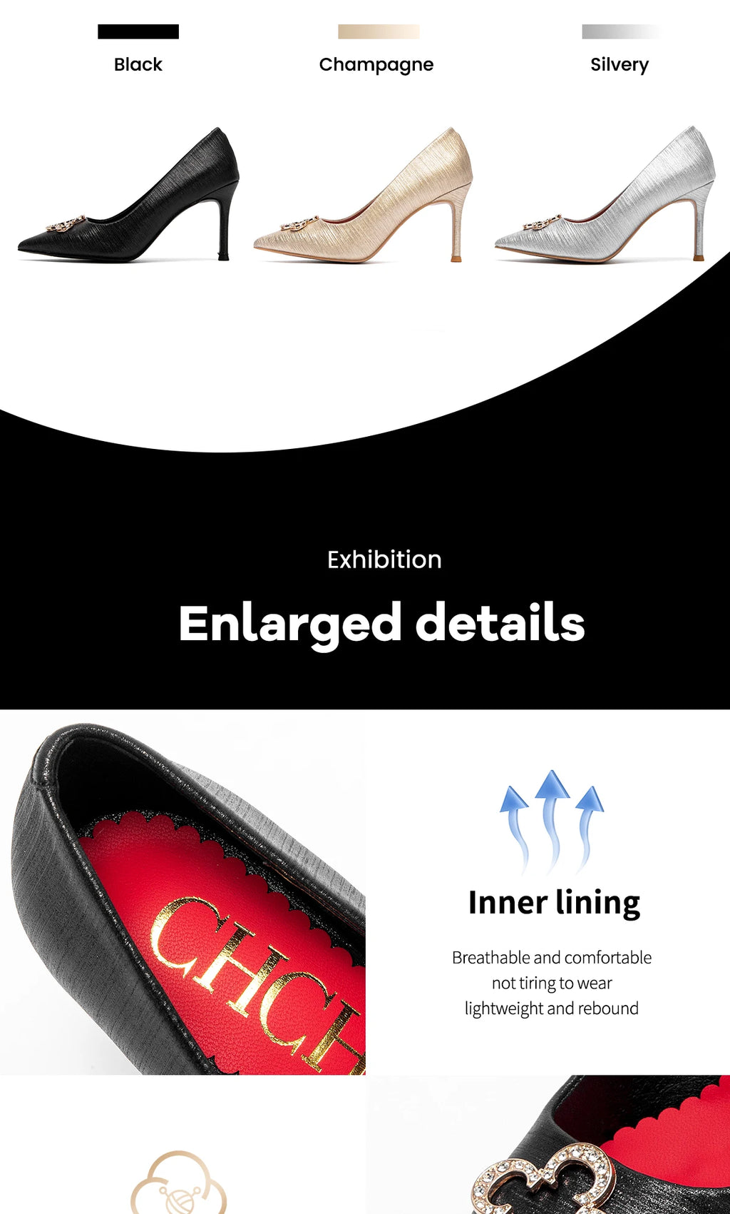 Business Party Basic Metal Decorative High Heels Fashion Classic Luxury Design Women's New High Heels