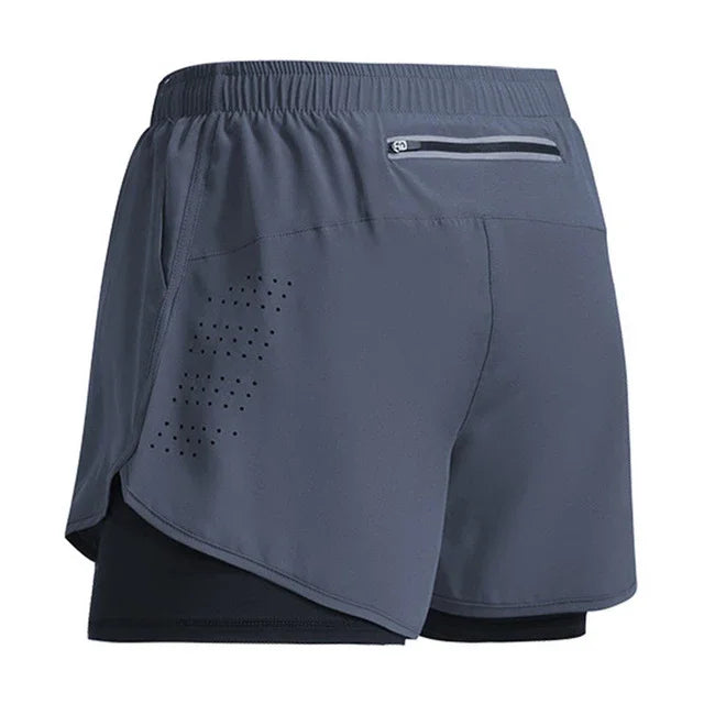 2025 Sport Shorts Men Sportswear Double-deck Training Short Pant Summer 2 In 1 Beach Homme Clothing Jogging Gym Running Shorts