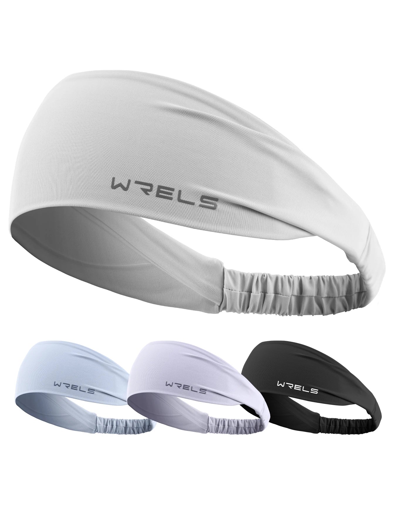 WRELS Sport Headband Running Fitness Sweatband Elastic Absorbent Sweat Jog Tennis Yoga Gym Head Band Hair Bandage Men Women
