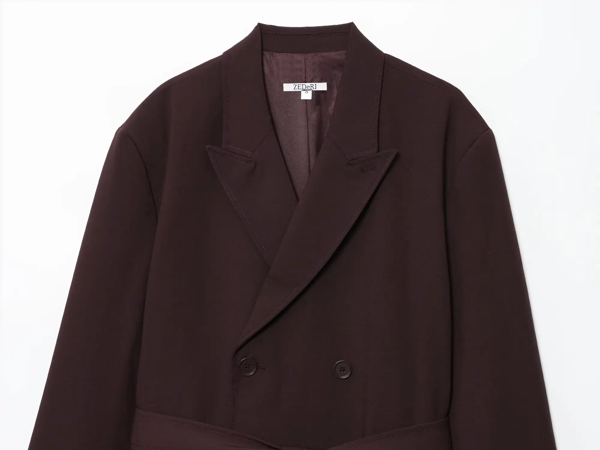 Fashion 2025 Autumn Women Blazer Coats With Belt Elegant Notched Double Breasted Causal Jackets Chic Loose Solid OL Outwear