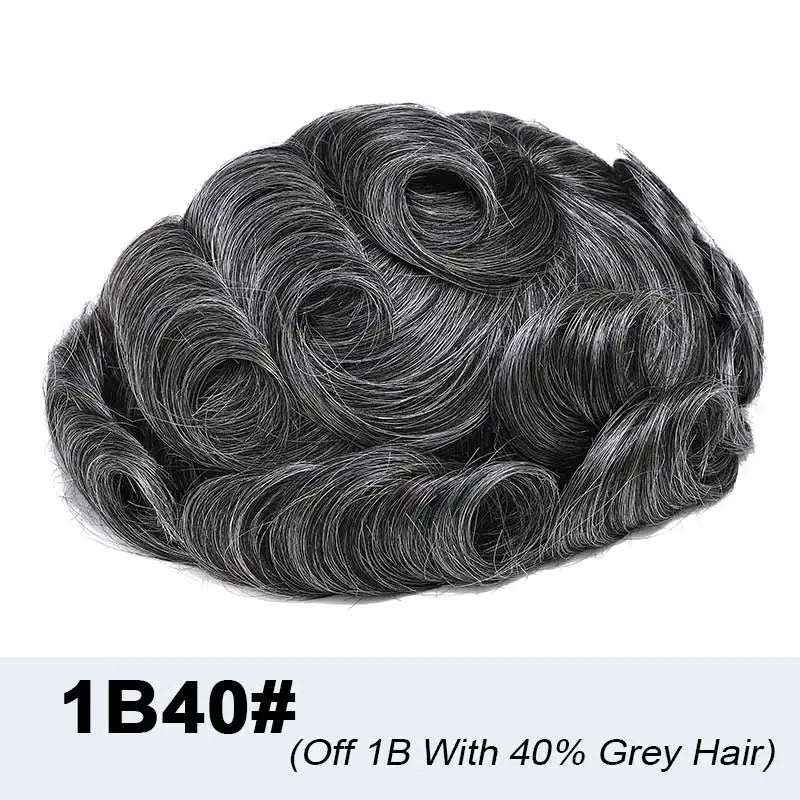 Natural Men's Wig Mono Toupee Human Hair Capillary Male Hair Prosthesis Hair System For Man Double Knots Hairpiece Wigs For Men