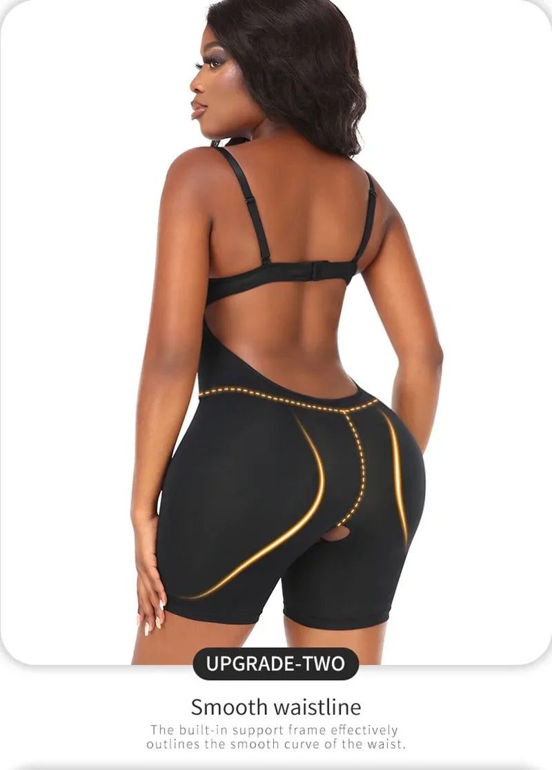 Bodysuits Shapewear Padded Hip Enhancer Bra Cushion Butt Lifter Sexy Back Body Shaper Jumpsuits Fajas Colombianas Girdles Corset