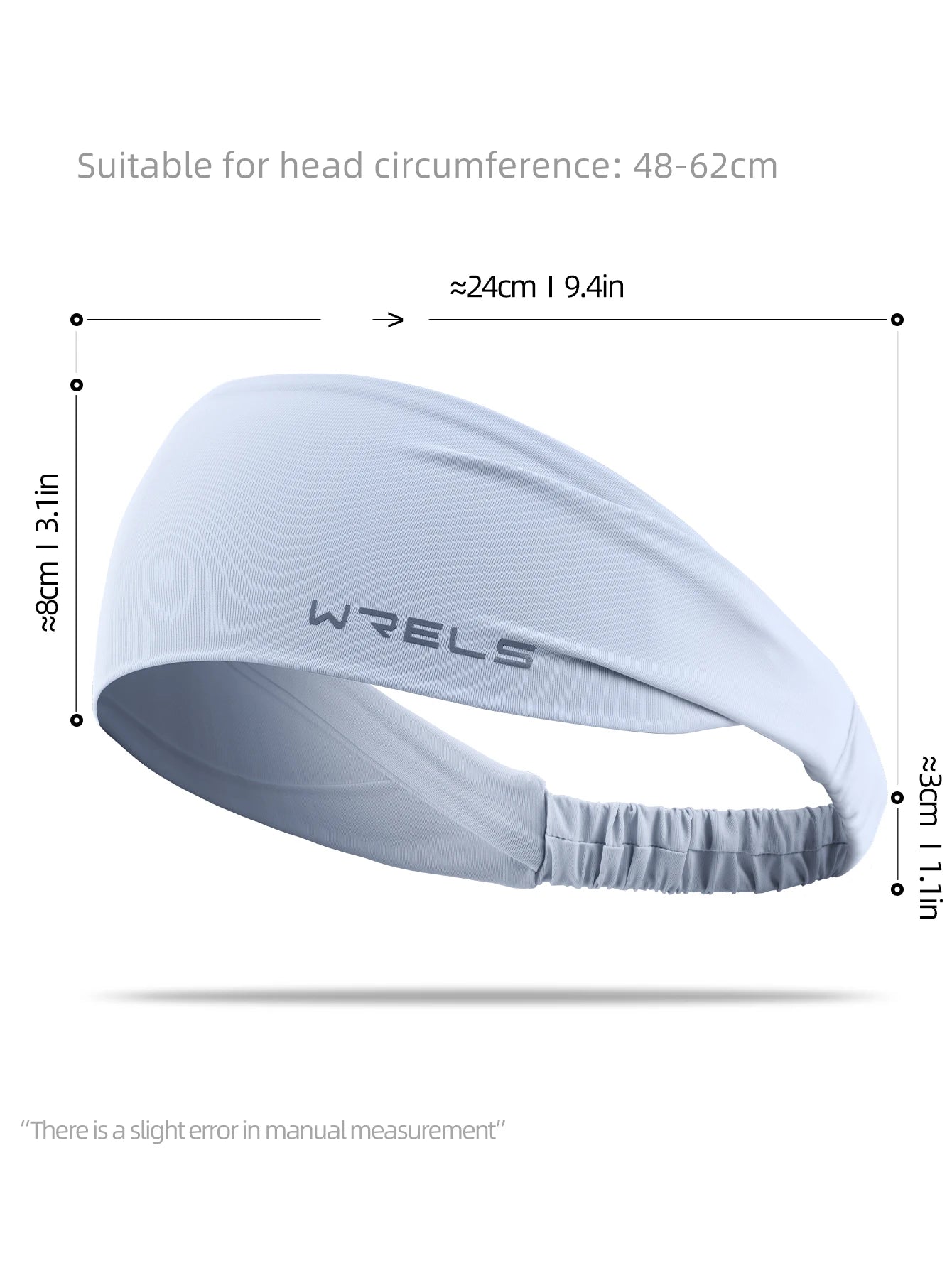 WRELS Sport Headband Running Fitness Sweatband Elastic Absorbent Sweat Jog Tennis Yoga Gym Head Band Hair Bandage Men Women