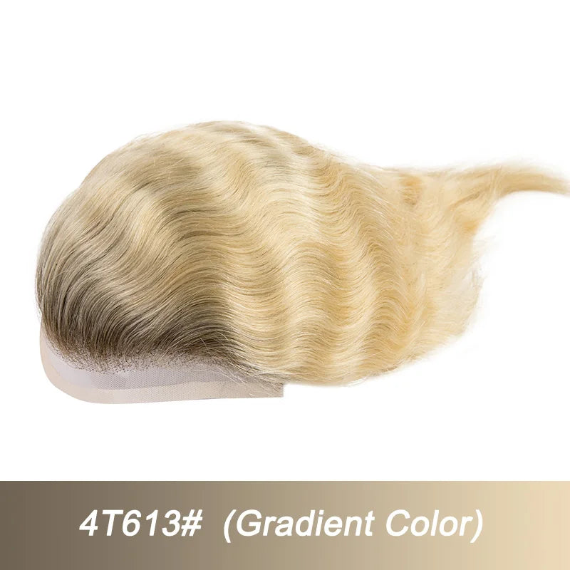 Men Wig Gray Hair Natural Haline Lace Front with Mono Top 6" Men's Capillary Prothesis Durable Toupee Men Wigs For Man