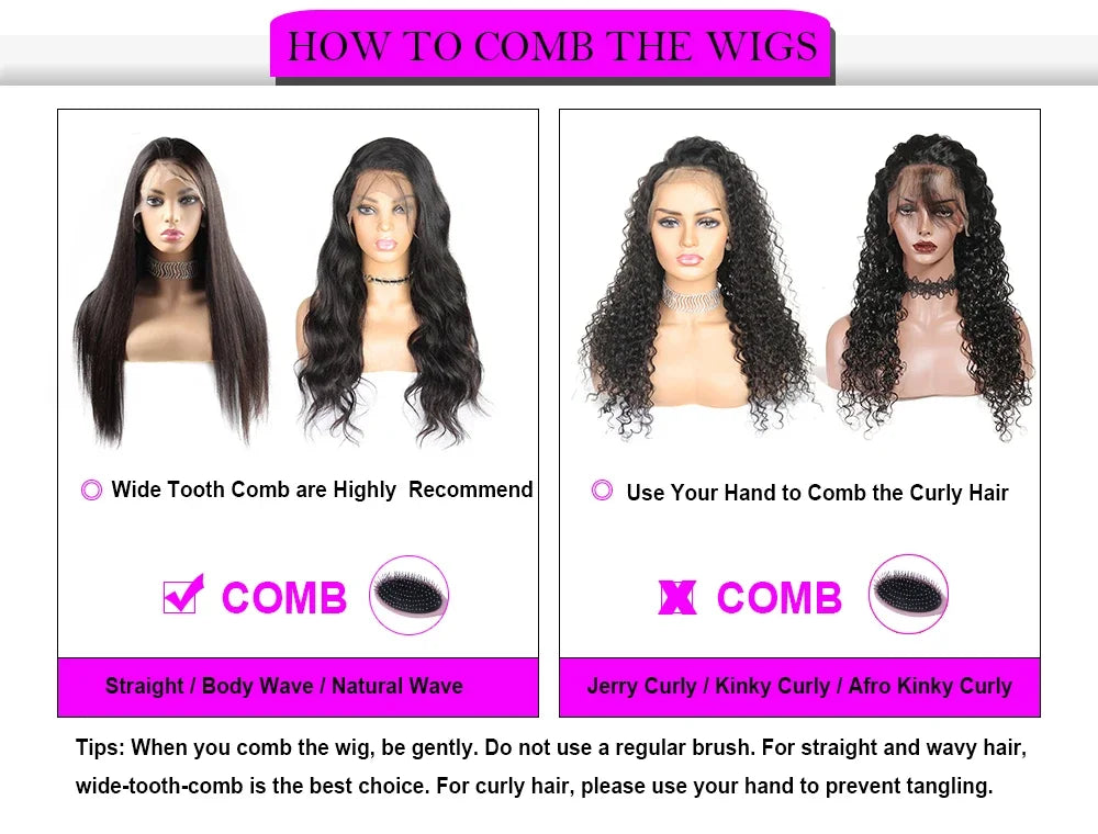 Glueless Wigs Human Hair Highlight Kinky Curly Wear and Go 13x6 Hd Lace Frontal Wig 450 Density Preplucked Closure Wig For Women