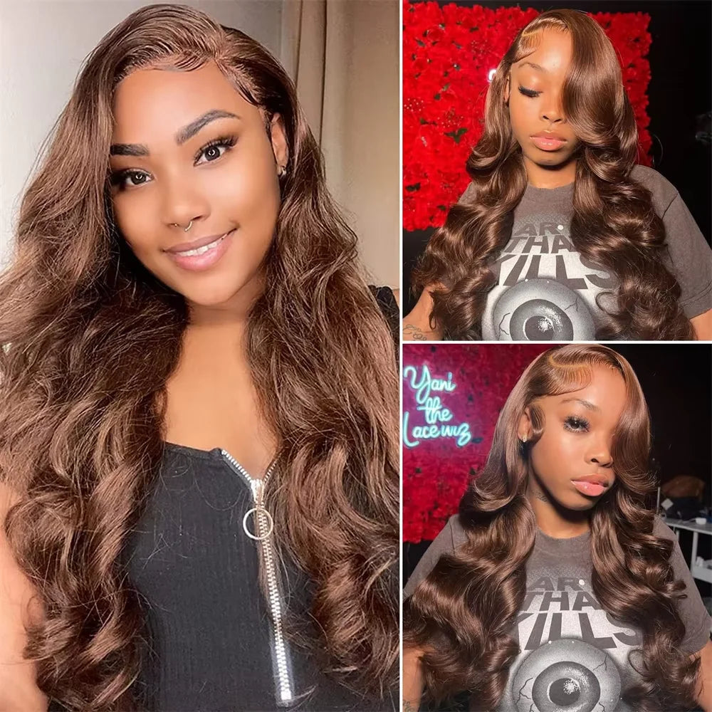 Chocolate Brown Body Wave Brazilian Human Hairs
