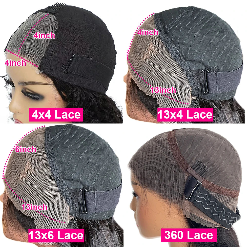 Glueless Wigs Human Hair Highlight Kinky Curly Wear and Go 13x6 Hd Lace Frontal Wig 450 Density Preplucked Closure Wig For Women