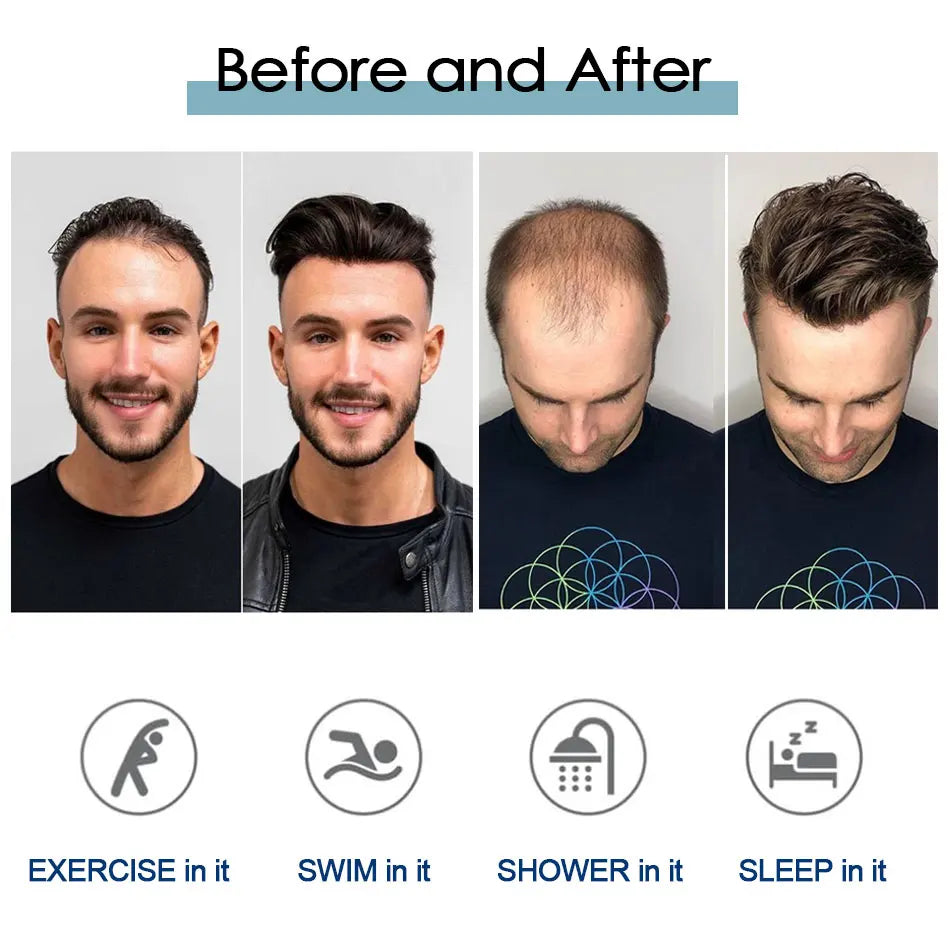 Natural Men's Wig Mono Toupee Human Hair Capillary Male Hair Prosthesis Hair System For Man Double Knots Hairpiece Wigs For Men