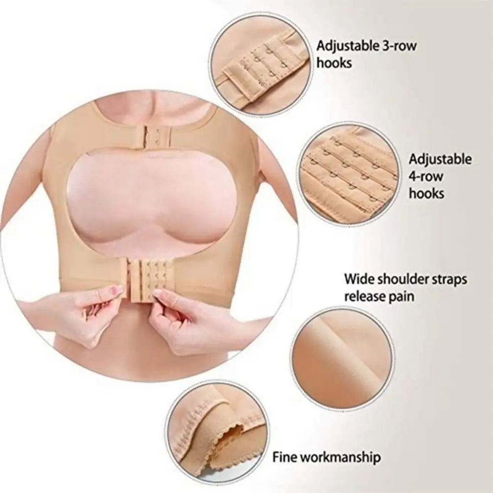 Elastic Anti Sagging Body Shaper Corset Shapewear Bustier Chest Posture Corrector Chest Gathered Vest Bra Support Shaper Women