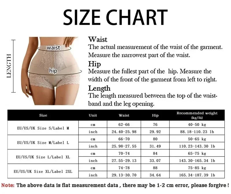 Women's Shapewear Panties High Waist Flat Belly Shorts Butt Lifter Body Shaper Slimming Underwear Postpartum Belly Shaping Panty