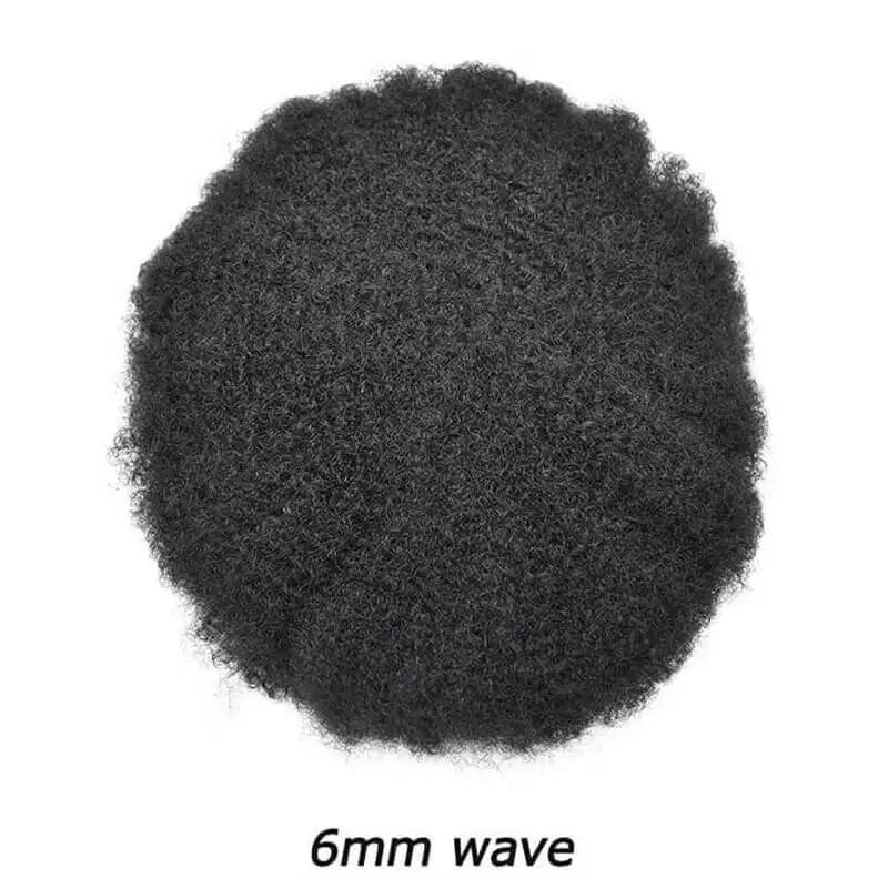 Water Curly Human Hair Wig for Men Thin Skin Male Toupee Human Hair Full PU 0.14cm Man's Wigs Capillary With Knots Natural Color