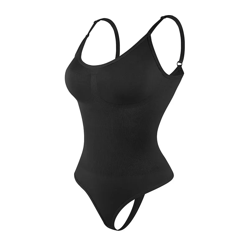 Shapewear Bodysuit Thong Women Full Body Shaper Tummy Control Slimming Waist Trainer Underwear Sexy Fajas Black Pink