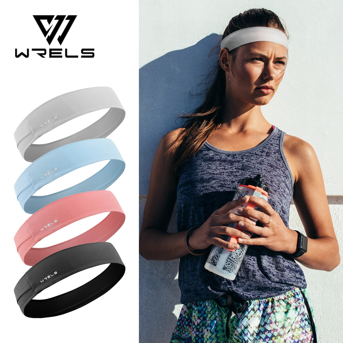 Sport Headband Quick-Drying Non-Slip Hair Band Stretch Elastic Sweatband Breathable Ponytail Gym Running Yoga Sport Headwear