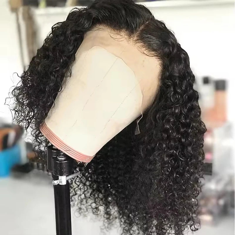 Short Curly Bob Wigs Human Hair 100% Water Wave Bob Wig Pre Plucked 13x4 Frontal Lace Front Human Hair Wigs For Women On Sale