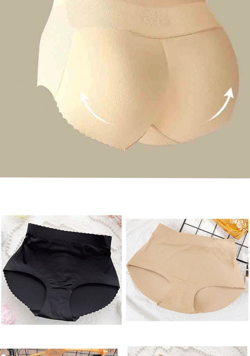 Shapewear Hip Enhancer Panties Women Mid Waist Butt Pad Underwear 1.8cm Padded Body Shaper Butt Lifter Panites