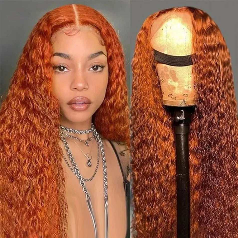 Curly Orange Ginger Brazilian Human Hair