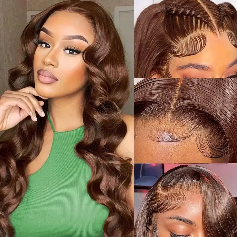 Chocolate Brown Body Wave Brazilian Human Hairs