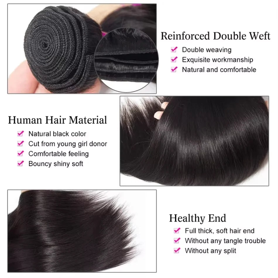 100% Real Brazilain Human Hair Extensions