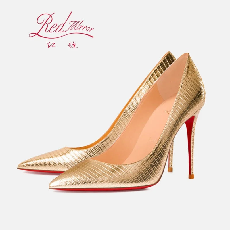 Elegant heels for ladies 2025 Trend Luxury Red Bottom Pointed Toe High Heels Sexy 12cm Stiletto Pumps Comfortable Wedding Shoes