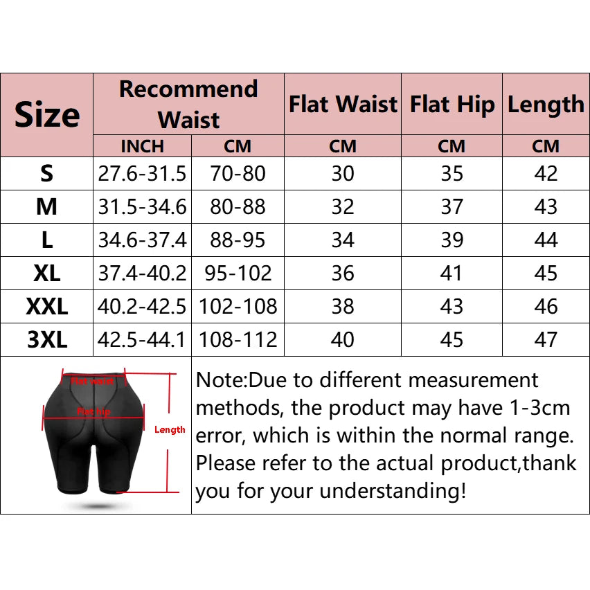 Hip Pads for Women Shapewear Butt Lifter Body Shaper with Butt Pads Hip Padded Shapewear Enhancer to Make Butt Bigger Daily Wear