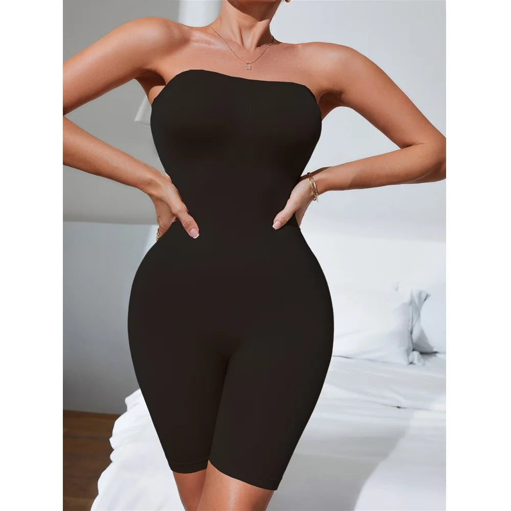 ﻿ Women Full Body Shapewear Butt Lifter Strapless Seamless Slim Leg Underwear Corsets Lady Bodysuits Waist Trainer