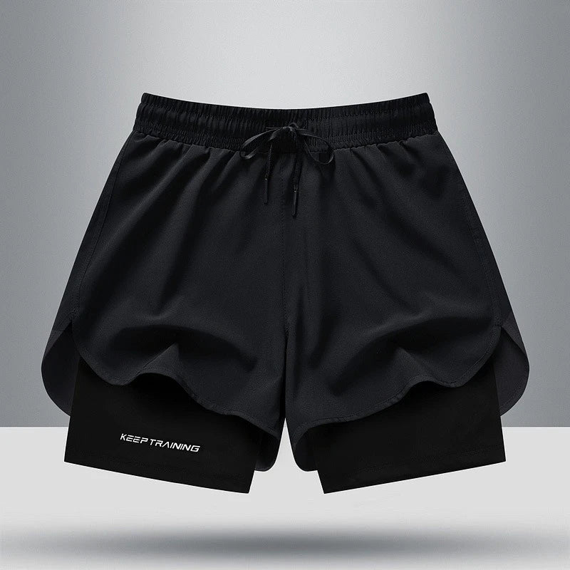 Women Sports 2 In 1 Yoga Shorts Quick Dry Running Tennis Badminton Anti Exposure Skirt Gym Sportswear Running Compression Shorts