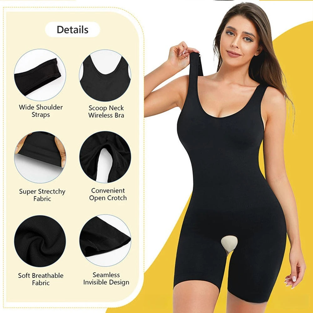 Shapewear One-Piece Body Sculpting Underwear Large Size Hip Lifting Tummy Control Open Bottom Briefs Comfortable Underwear