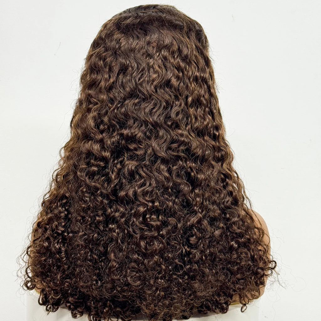 12-22 Inch 280% Density Human Hair Wigs Water Wave Curly Wigs 13x4 Transparent Lace Front Human Hair Wigs For Black Women