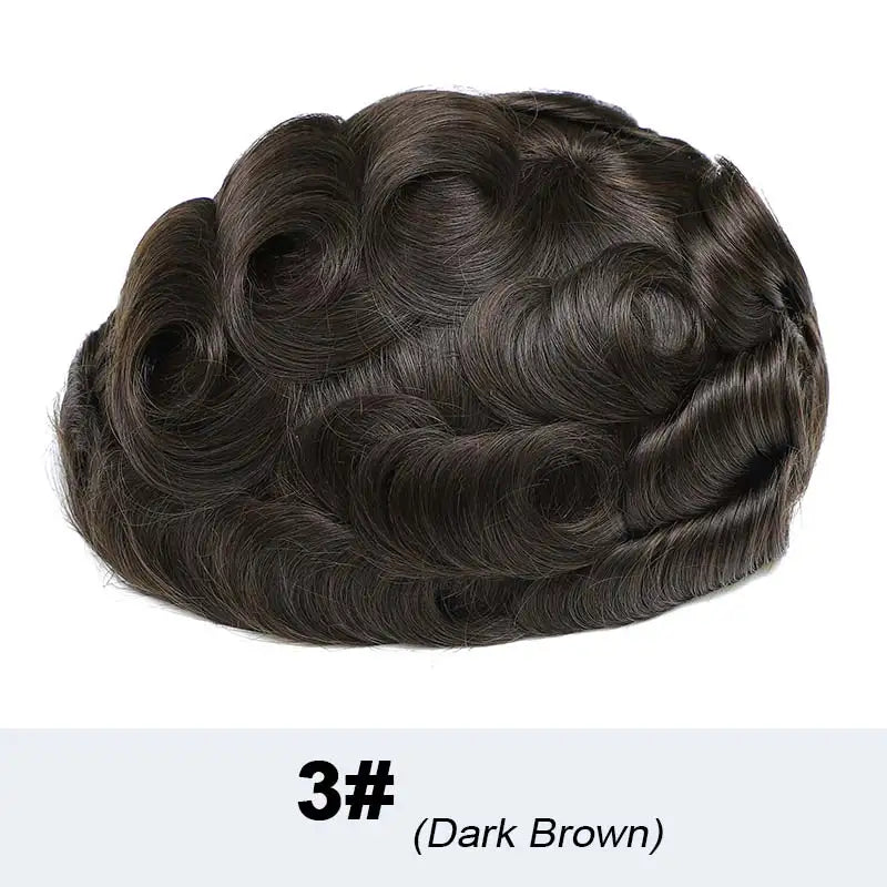Natural Men's Wig Mono Toupee Human Hair Capillary Male Hair Prosthesis Hair System For Man Double Knots Hairpiece Wigs For Men