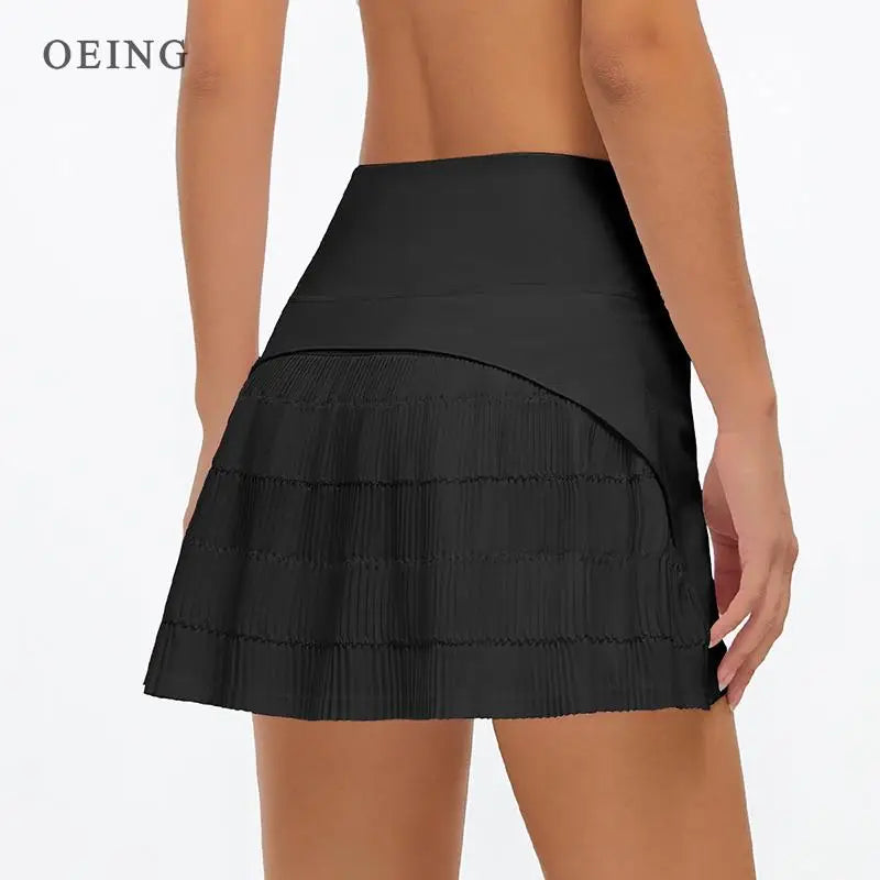 Women Sports Tennis Skirts Fitness Running Shorts High Waist Athletic Skirt With Pockets Pleated Sport Skort Golf Sportswear