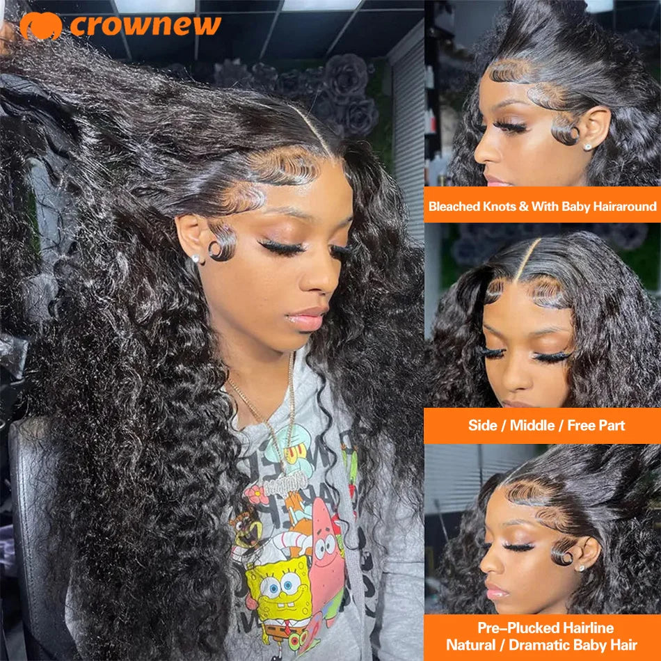 Curly Human Hair Wig 13X4 Lace Front Wig Human Hair 13x6 HD Lace Frontal Wig Human Hair Wigs Pre Plucked Real Human Hair Wig