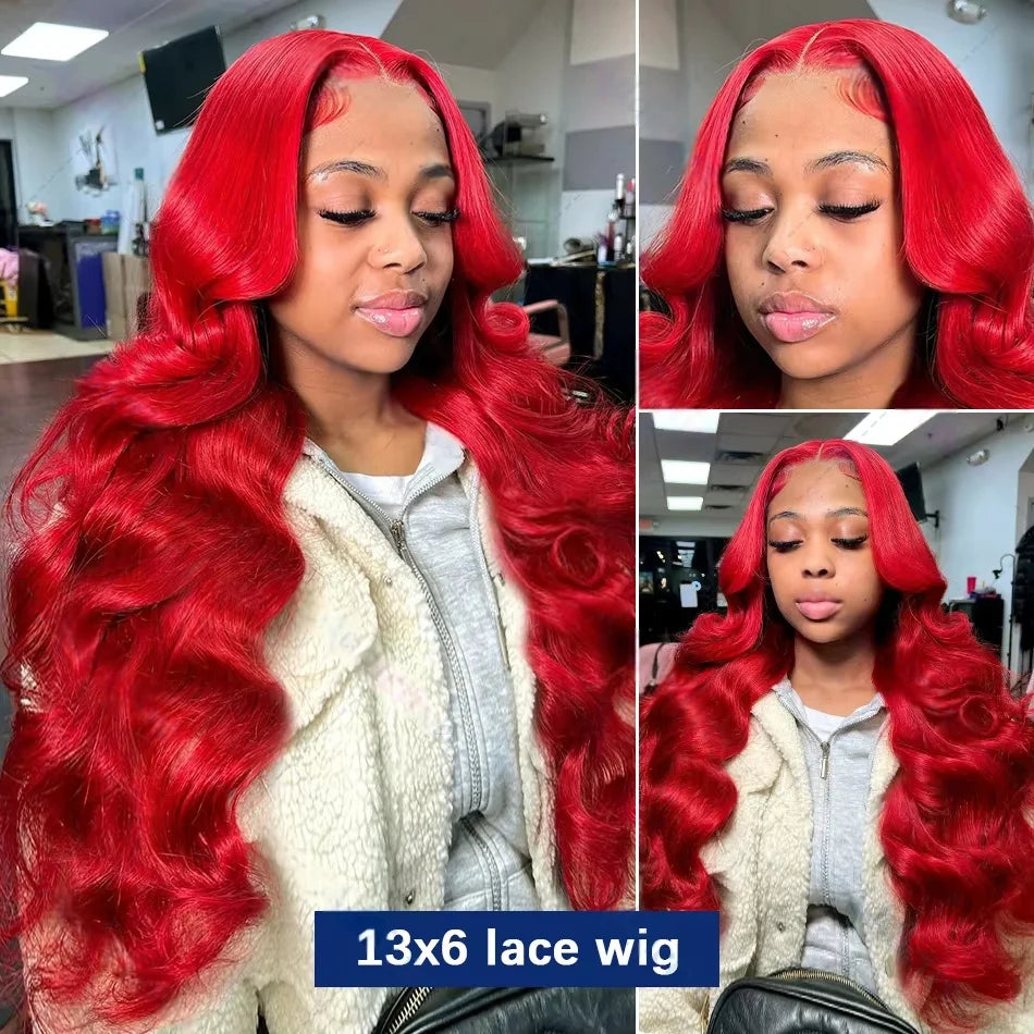 Hot Red Body Wave Brazilian Human Hair