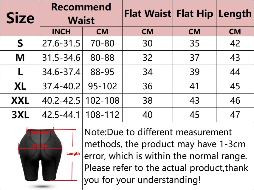Hip Pads for Women Shapewear Butt Lifter Body Shaper with Butt Pads Hip Padded Shapewear Enhancer to Make Butt Bigger Daily Wear