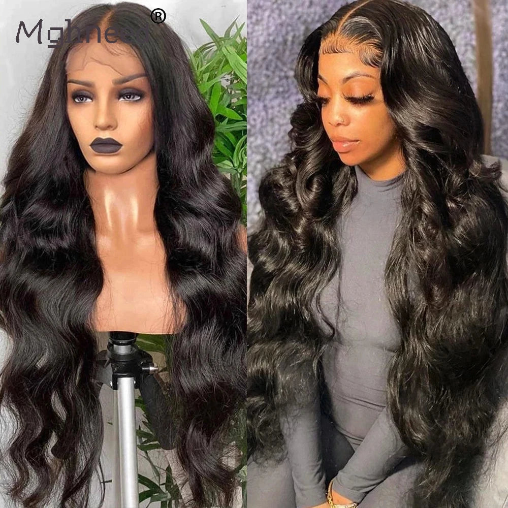 100% Virgin Brazilian Human Hair Lace Front Wigs Body Wave