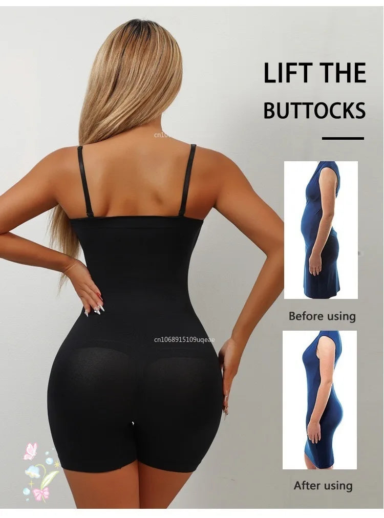 Smoothing Shapewear Bodysuit for Women Tummy Control Body Shaper Waist Trainer Skinny Underwear Off Shoulder Bustier Tube Top