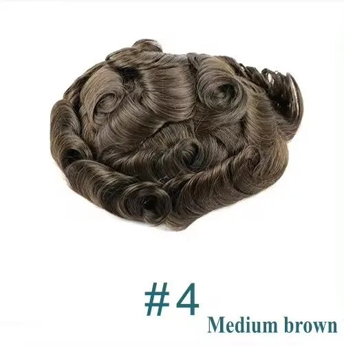 Super Natural Men's Toupee Durable Human Hair Wigs 1b80 Gray Black White Blonde Microskin Thin PU Affordable Capillary Prosthsi