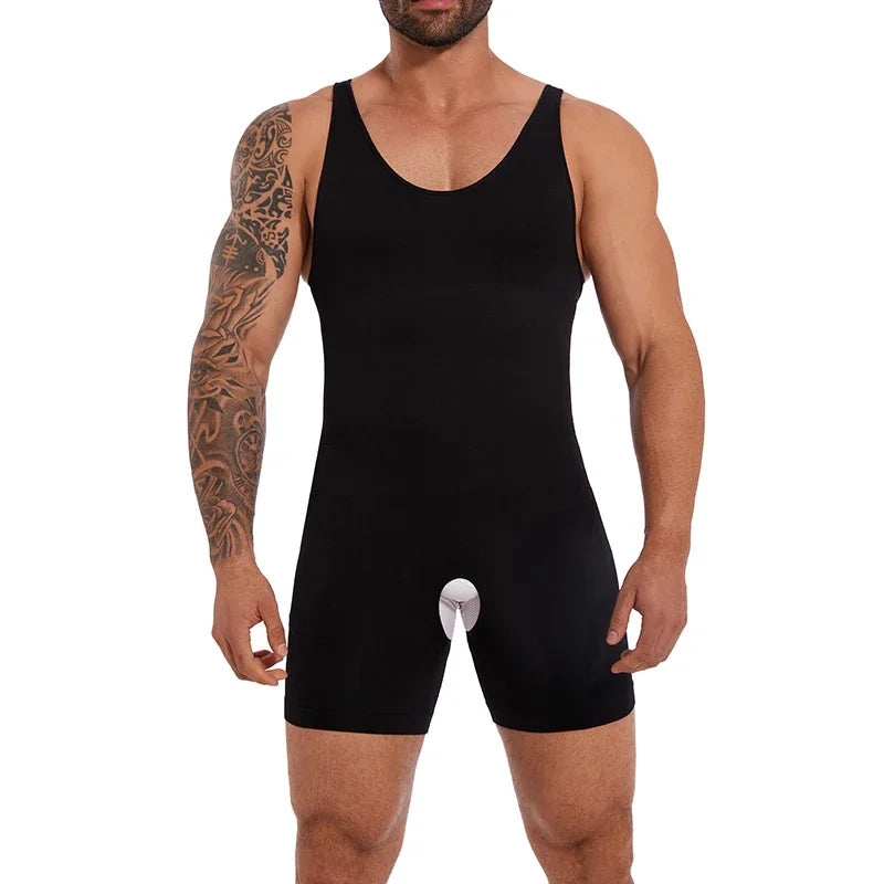Sleeveless Bodysuit Men Full Body Shaper Compression Undershirt New Shapewear Tummy Control Faja Para Hombres Slimming Vest