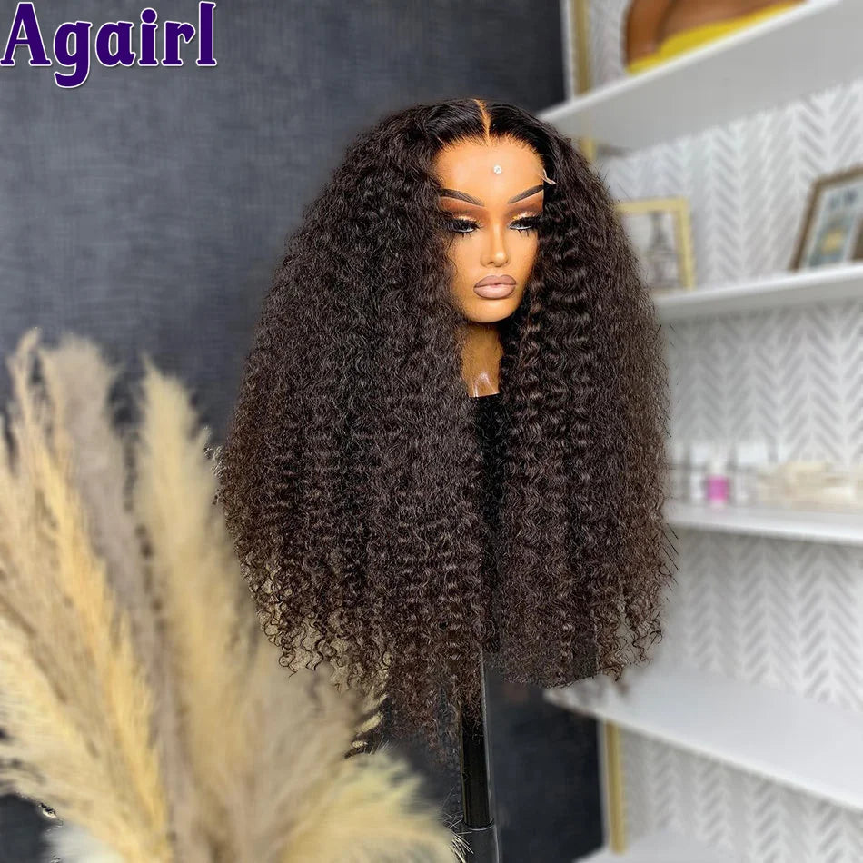 200% Ready Go Curly Human Hair Wigs Honey Blonde Brown 13X6 Water Wave Lace Frontal Wig Ombre Blonde Black 6X4 Lace Closure Wigs