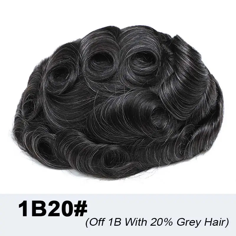 Natural Men's Wig Mono Toupee Human Hair Capillary Male Hair Prosthesis Hair System For Man Double Knots Hairpiece Wigs For Men