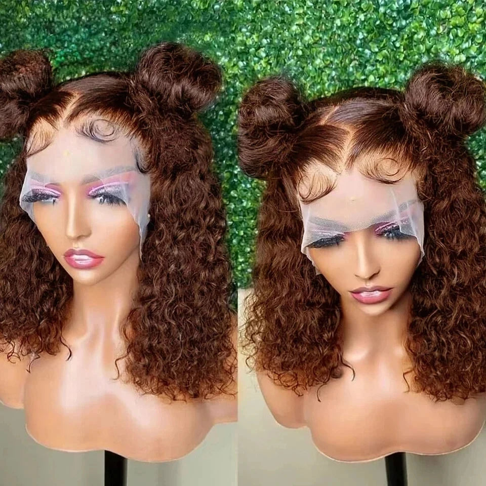 Curly Deep Brown Brazilian Human Hairs