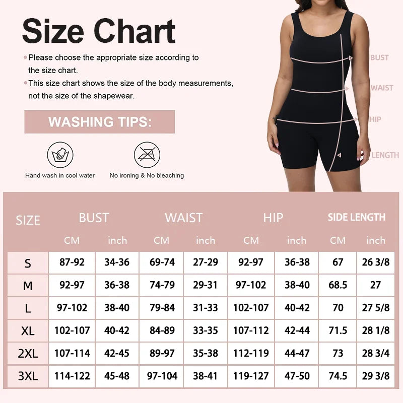 Compression Shapewear for Women Wide Shoulder Full Body Shaper Waist Trainer Tummy Control Underwear Hip Enhancer Sexy Bodysuit