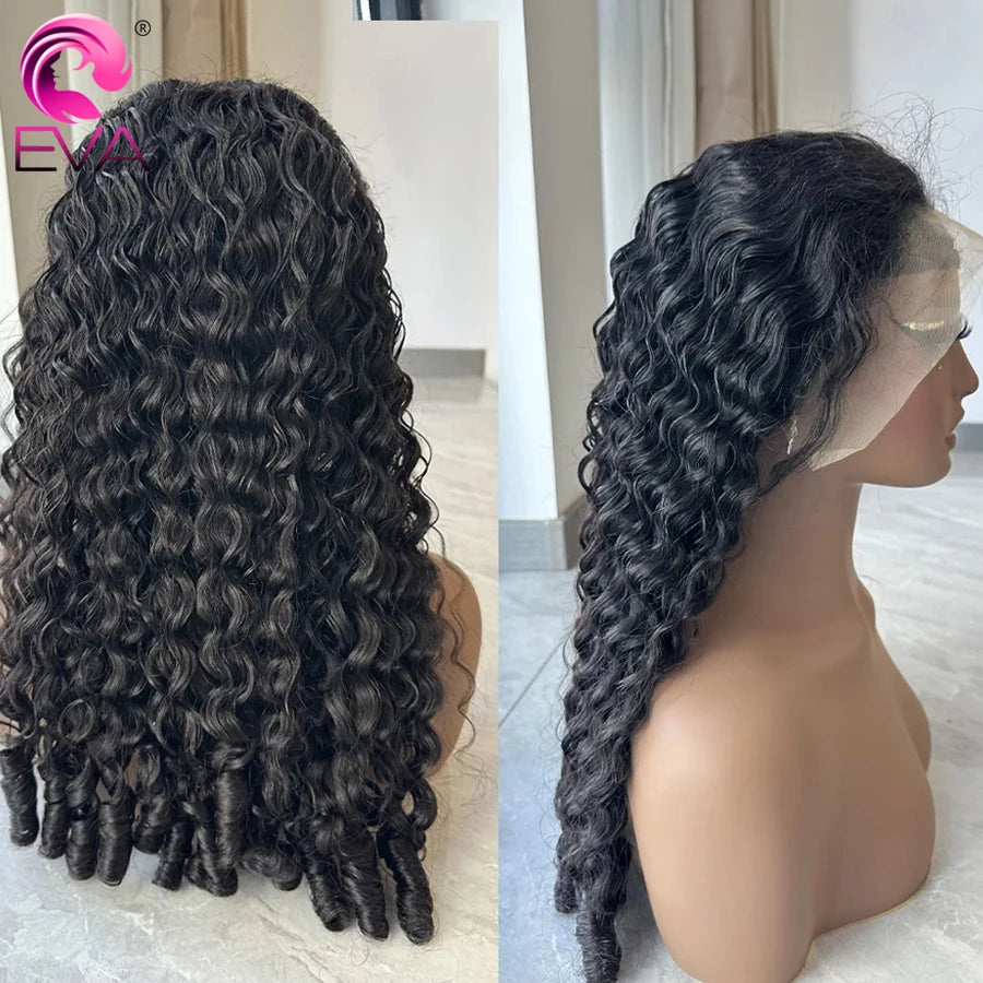 Burmese Curly Human Hair Wigs 12A Brazilian Hair 13x6 13x4 HD Lace Frontal Wigs Human Hair 250% Density 5x5 HD Lace Closure Wigs