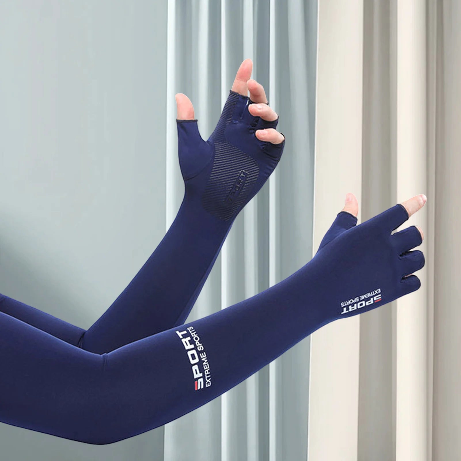 Sport Arm Sleeves UV Sun Protections Arm Sleeves Ice Silk Breathable Moisture-Wicking Sleeves for Women Men Outdoor Sports
