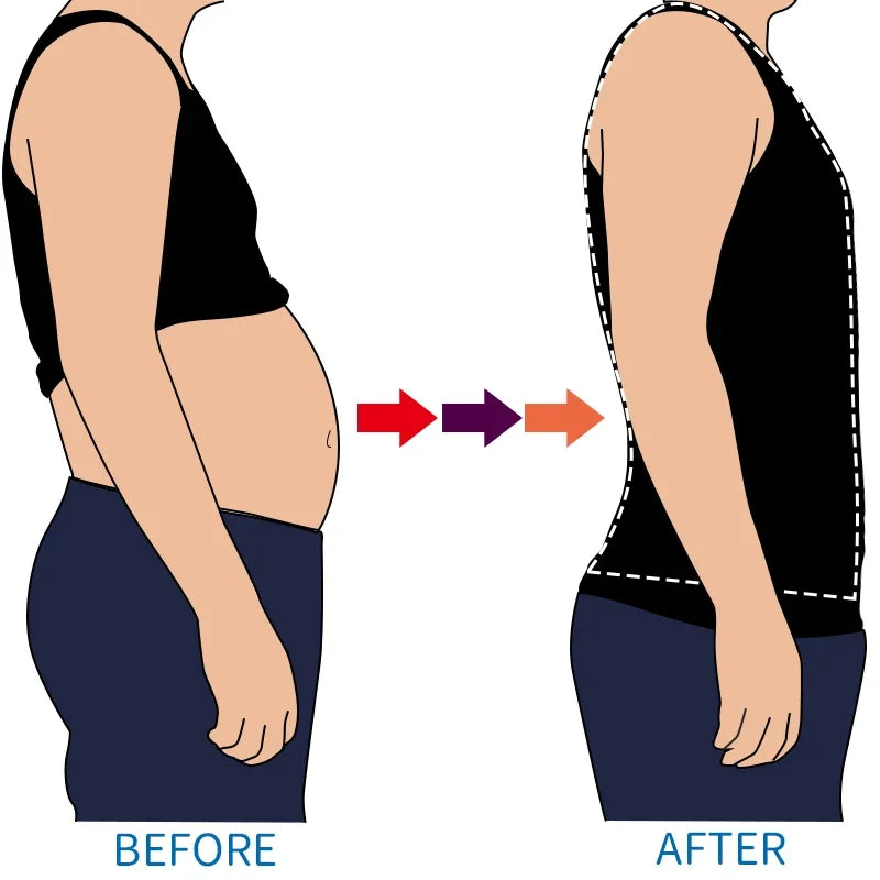Sleeveless Bodysuit Men Full Body Shaper Compression Undershirt New Shapewear Tummy Control Faja Para Hombres Slimming Vest