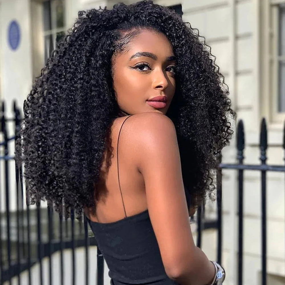 3 In 1 half wigs human hair Drawstring No lace wigs Half wig water wave human hair wig 100 human hair wigs for woman curly wigs