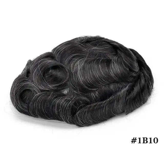 Men Toupee Fine Mono Npu Men's Wig Durable Capillary Prosthesis 6inch Handmade Male Wigs Indian Human Hair Replacement System